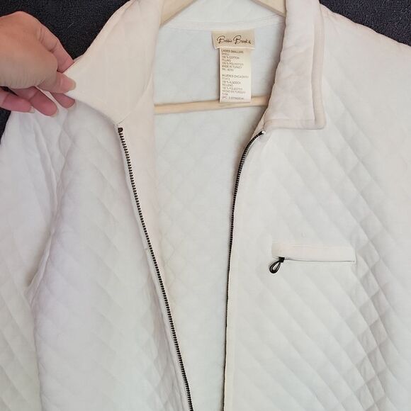 Bobbie Brooks White Quilted Lightweight Jacket Size Small - Picture 6 of 10